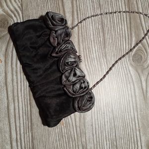 Charcoal Rose Clutch